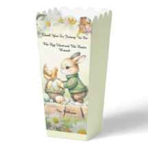 Süße Oster-Popcorn-Geschenkbox mit Häschen