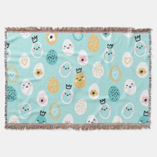 Süße Ostereier Muster Kawaii Pastell Eier Decke (Vorderseite)
