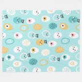 Süße Ostereier Muster Kawaii Pastell Eier Fleecedecke (Vorderseite (Horizontal))