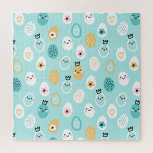 Süße Ostereier Muster Kawaii Pastell Eier Puzzle