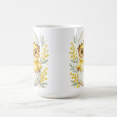 Süße Osterglaschenchecker Mimosa-Blüte Kaffeetasse (Mittel)
