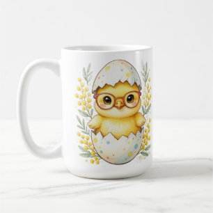 Süße Osterglaschenchecker Mimosa-Blüte Kaffeetasse