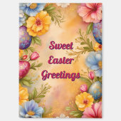 ~ SÜSSE OSTERGRÜSSE ~ Eier Blumen ~ Magnet (Vorderseite)