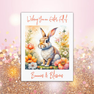 Süße Ostergrüße Vintage-Hase Kaninchen Postkarte