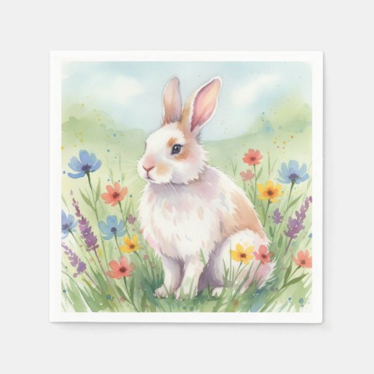 Süße Osterhase Servietten Cocktail (Vorderseite)