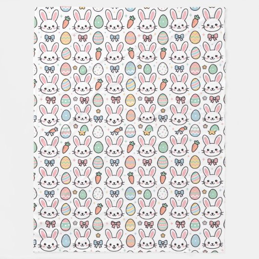 Süße Osterhasen-Babydecke Fleecedecke (Vorderseite)