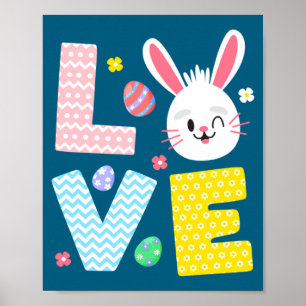 Süße Osterhasen Damen Ostertag Poster