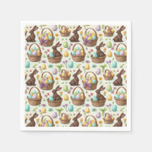 Süße Osterhasen & dekorierte Ostereierkörbe Design