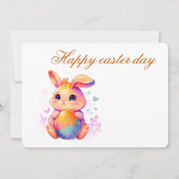 Süße Osterhasen-Einladung für Mädchen – Pastell Ei