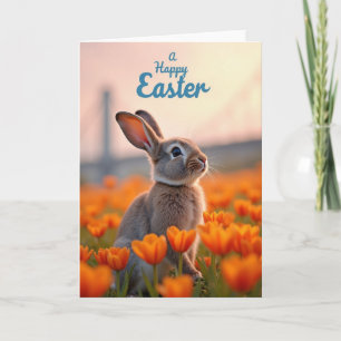 Süße Osterhasen-Frühlingskarte Karte