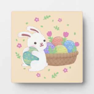 Süße Osterhasen-Illustration Fotoplatte