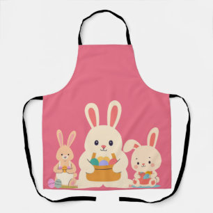 Süße Osterhasen-Illustration Pastell Kinder Frühli Schürze