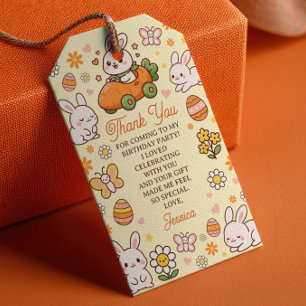 Süße Osterhasen-Kinder-Geburtstags-Dankeschön Geschenkanhänger