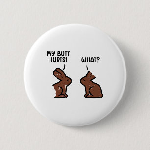 Süße Osterhasen Lustiger Hase Bunny Süßigkeiten Button