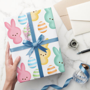 Süße Osterhasen-Marshmallows Geschenkpapier