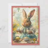 Süße Osterhasen-Oster-Eier Feiertagskarte (Vorderseite)
