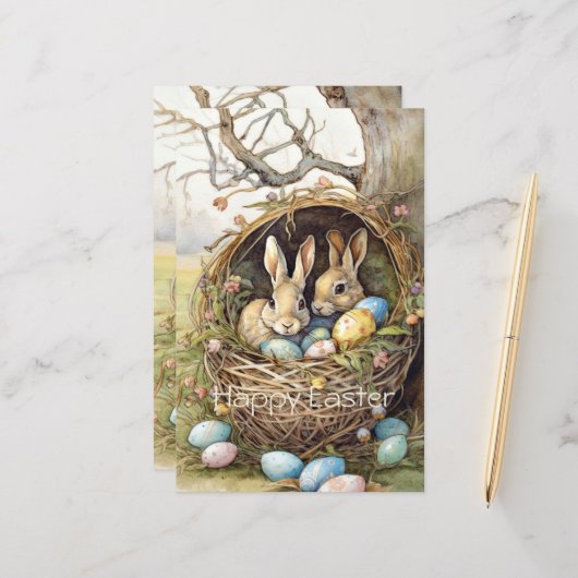 Süße Osterhasen-Ostereier  (Vorderseite/Rückseite Beispiel)