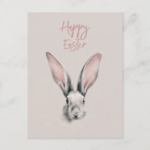 Süße Osterhasen-Postkarte im minimalistischen Stil Postkarte