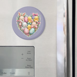 Süße Osterhasen und Küken Pastell Cottagecore Magnet