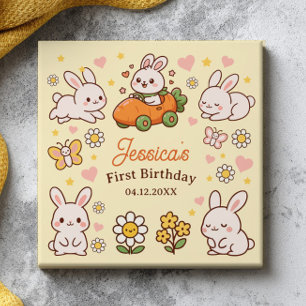 Süße Osterhasen Whimsical 1. Geburtstag Fliese