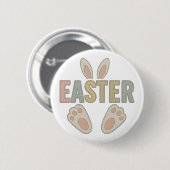Süße Osterhasenohren und -füße Applikation Button (Vorne & Hinten)