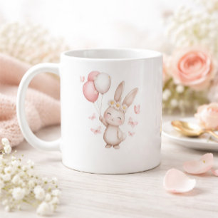 Süße Osterhasentasse mit pastellfarbenen Ballons Kaffeetasse