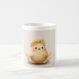 Süße Osterhuhn-Tasse Gänseblümchen-Vogel Kaffeetasse