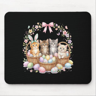 Süße Osterkätzchen in Körben Katze Ostern Frauen Mousepad