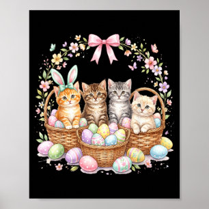 Süße Osterkätzchen in Körben Katze Ostern Frauen Poster
