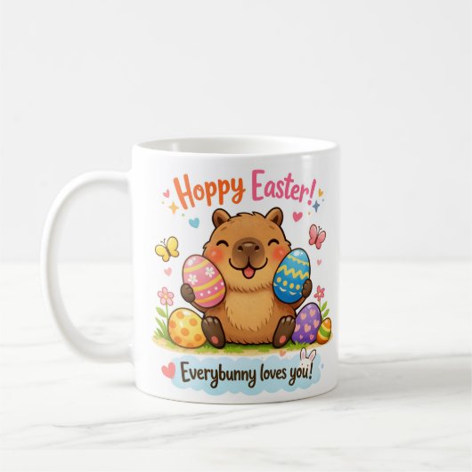 Süße Ostern Capybara Eier  Kaffeetasse (Links)