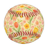 Süße Ostern-/Frühlingsblumenmuster Baseball (Rückseite)