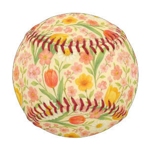 Süße Ostern-/Frühlingsblumenmuster Baseball