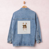 Süße Ostern Hase Mama Ostern Leopard Jahr des Kani Jeansjacke (Hangar)