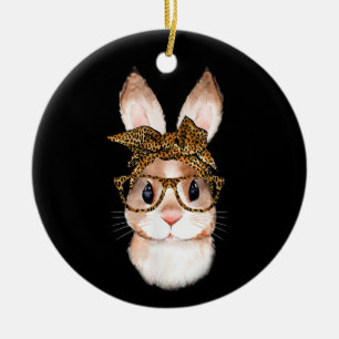 Süße Ostern Hase Mama Ostern Leopard Jahr des R Keramik Ornament
