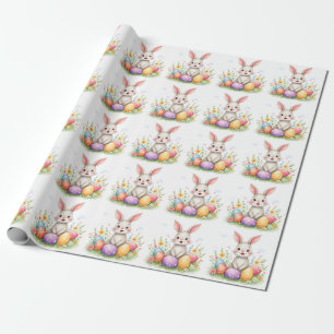 Süße Ostern Hasen und Eier Moderne Kollektion Geschenkpapier