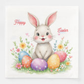 Süße Ostern Hasen und Eier Moderne Kollektion Serviette (Vorderseite)