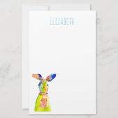 Süße Ostern-Hasen-Wasserfarben-Kunst Briefpapier (Vorderseite)
