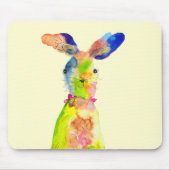 Süße Ostern-Hasen-Wasserfarben-Kunst Mousepad (Vorne)