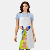 Süße Ostern-Hasen-Wasserfarben-Kunst Schürze (Getragen)