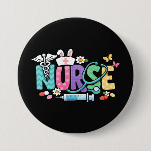 Süße Ostern-Krankenschwester Medizinischer Humor Button