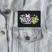Süße Ostern-Krankenschwester Medizinischer Humor Button (Insitu)