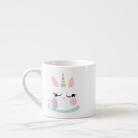 Süße Ostertasse Einhorn Hase Espressotasse (Links)