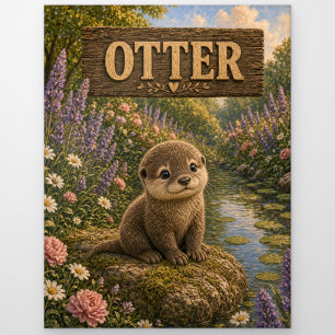 Süße Otter-Baby-Geschichtenbuch-Nursery-Tier Postkarte