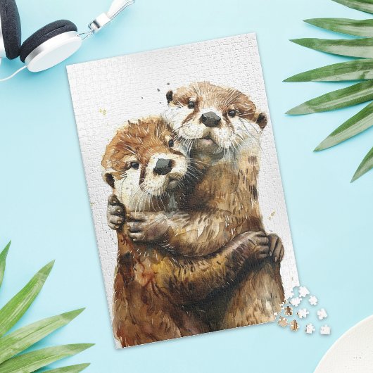 Süße Otter-Liebe Puzzle