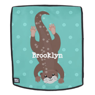 Süße Otter-Tauch-Cartoon-Illustration Rucksack