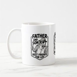 Süße Otter-Vater-und-Sohn-Kaffeetasse Kaffeetasse