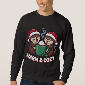 Süße Otter Weihnachts-Matching Warm & Gemütlich Sweatshirt