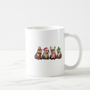 Süße Otter-Weihnachts-Pyjama Lustige Xmas-Lichter  Kaffeetasse