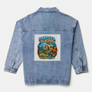 Süße Ozean-Abenteuer-Humor, Lustige Faultier-Tauch Jeansjacke