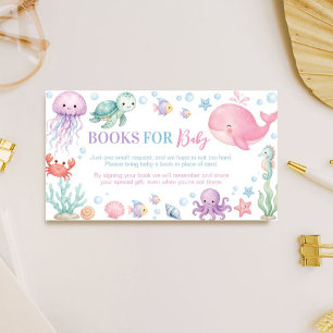 Süße Ozean Meer sehen dich bald Baby Shower Bücher Begleitkarte